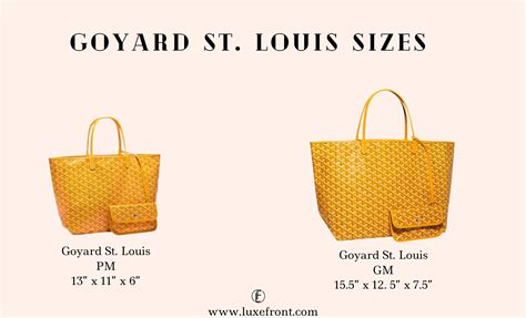 goyard gm measurements|Goyard handbags prices.